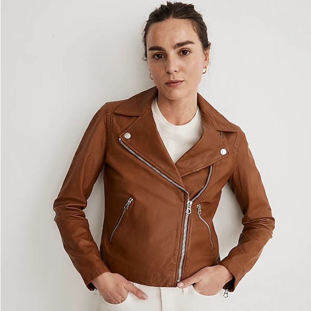 Madewell Washed Motorcycle Jacket, NWT, size XL
